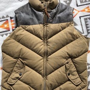 Filson Womens Down Calfskin Antique Bronze Vest Large excellent used condition
